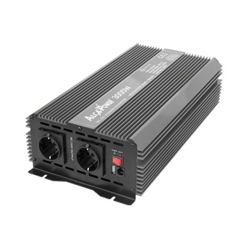 Invertor de tensiune AlcaPower by President 3000W alimentare 24V, iesire 230V, unda sinus modificat, port SB, intrare telecomanda Invertor de tensiune AlcaPower by President 3000W alimentare 24V, iesire 230V, unda sinus modificat, port SB, intrare telecomanda