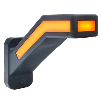 Lampa gabarit cu brat lung 185mm, cotit la 45°, LED, 3 functii, cu semnalizare, dreapta, W168.6 1258P Was Lampa gabarit cu brat lung 185mm, cotit la 45°, LED, 3 functii, cu semnalizare, dreapta, W168.6 1258P Was