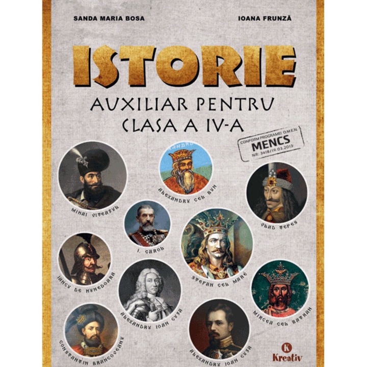 Istorie auxiliar pentru clasa a IV-a, autor Sanda Maria Bosa
