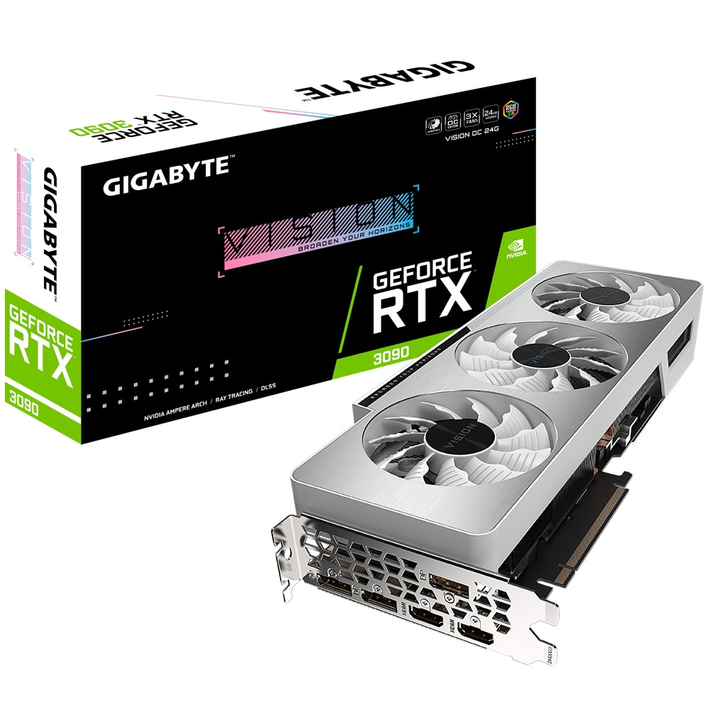 Placa video Gigabyte GeForce® RTX™ 3090 VISION OC, 24GB GDDR6X