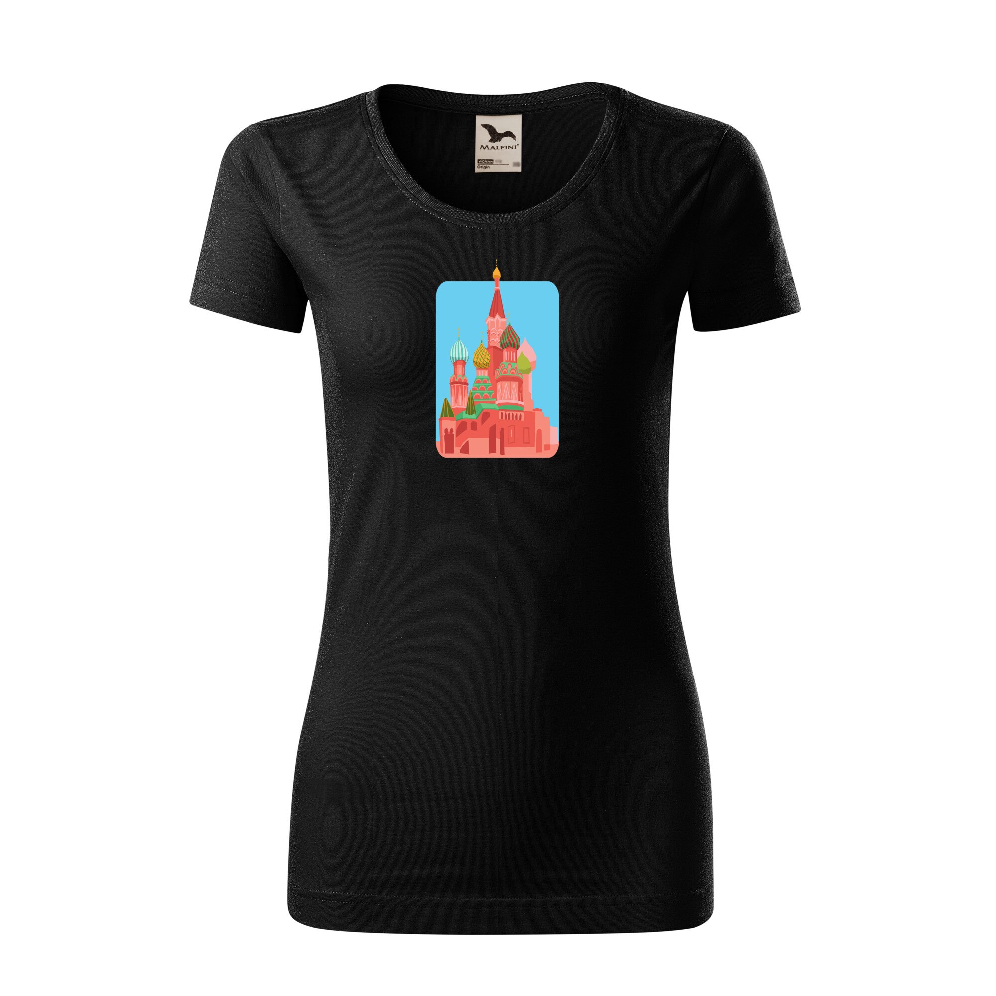 Tricou dama clasic, Malfini, Kremlin, Negru, L