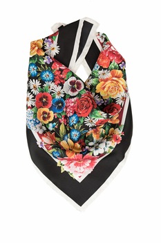 Esarfa Dolce & Gabbana, din matase cu imprimeu floral Esarfa Dolce & Gabbana, din matase cu imprimeu floral