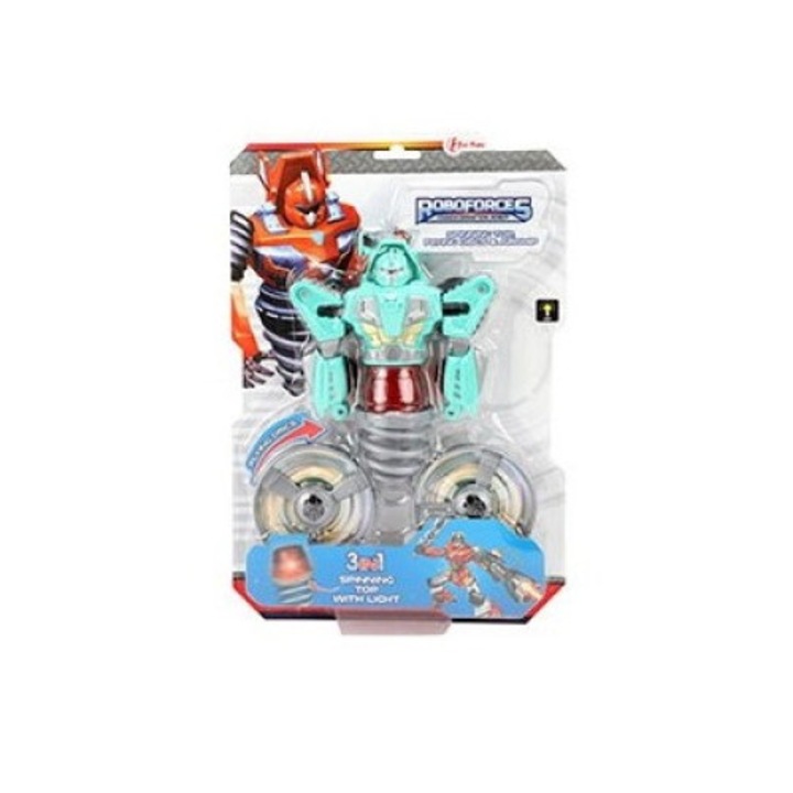 Roboforces светещ, трансформиращ се въртящ се робот - 15см