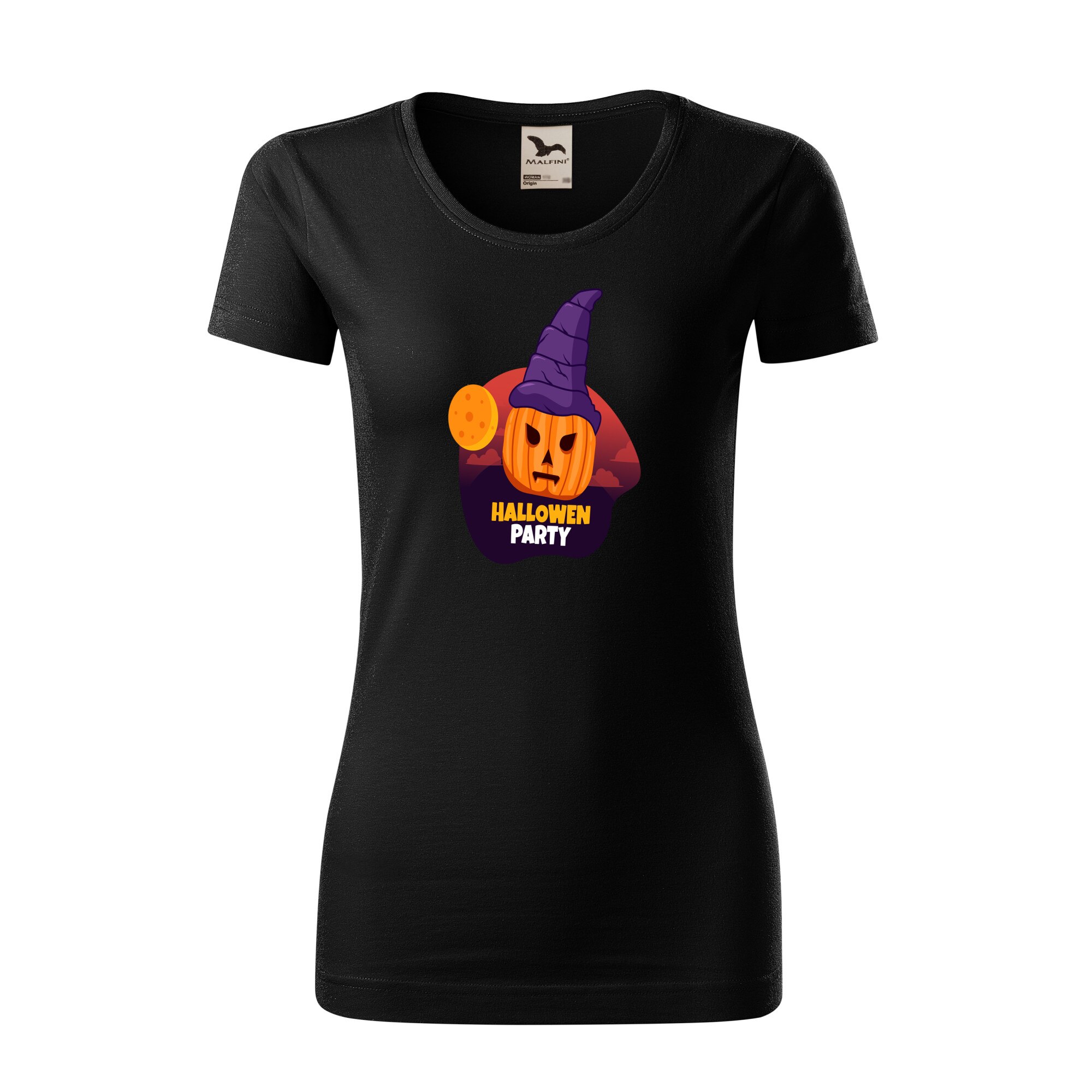 Tricou dama clasic, Malfini, Halloween Party, Negru, L