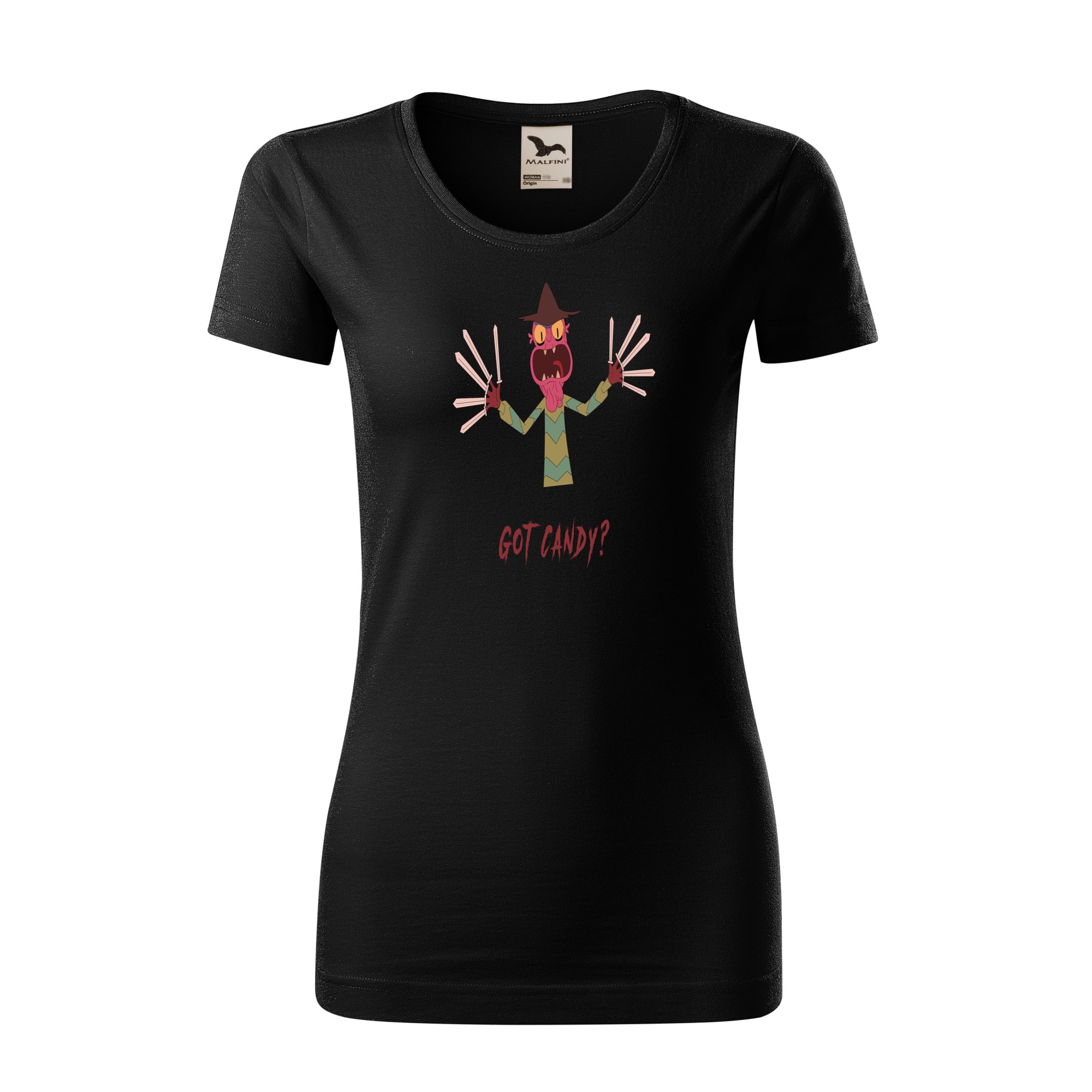 Tricou dama clasic, Malfini, Got Candy Halloween, Negru, L