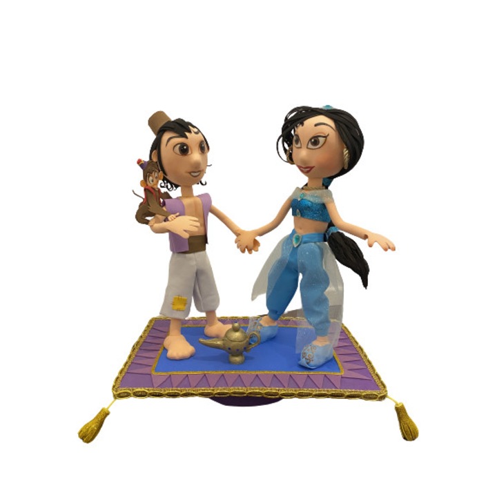 Decoratiune handmade unicat Aladin si Jasmin