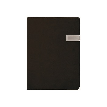 Agenda nedatata 16.5 x 23.5 cm, neagra, cu memory stick de 8 Gb Notebook USB Agenda nedatata 16.5 x 23.5 cm, neagra, cu memory stick de 8 Gb Notebook USB