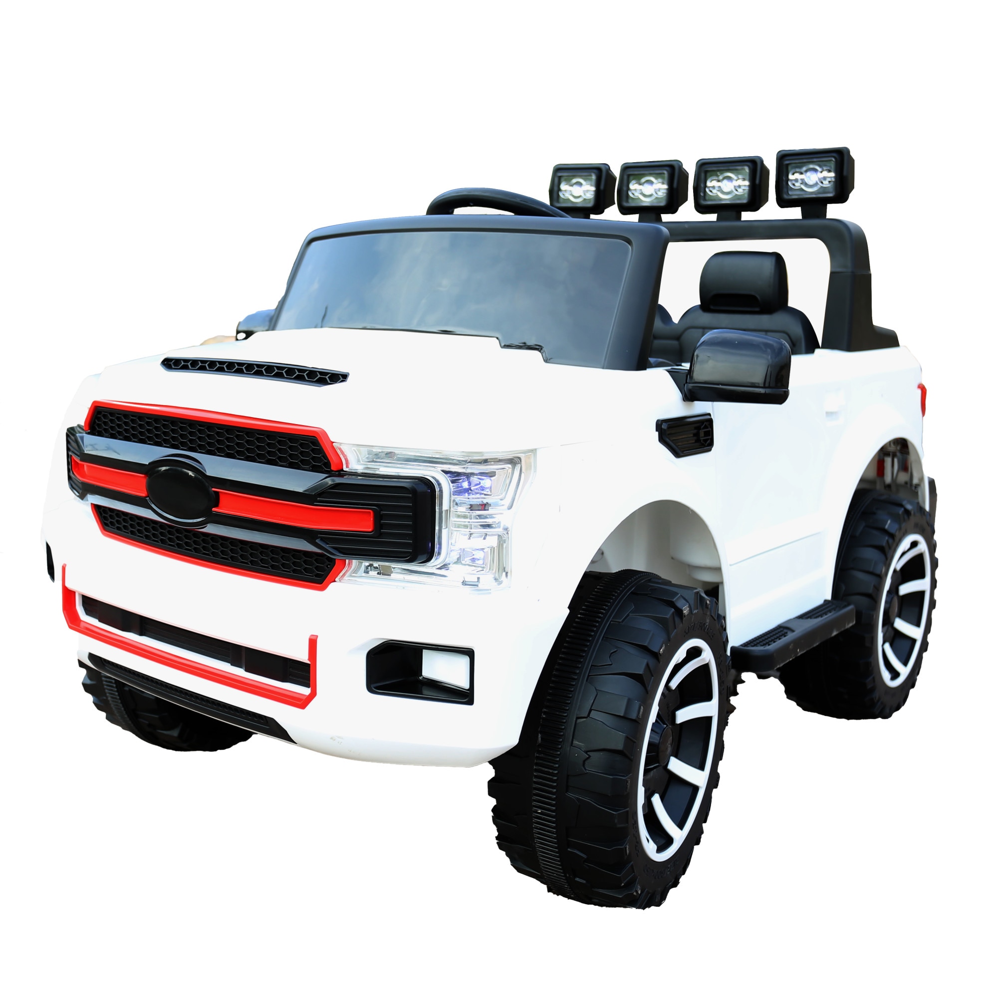 Masinuta electrica Mappy Pick-Up 4x4,pentru copii, Alb/Rosu