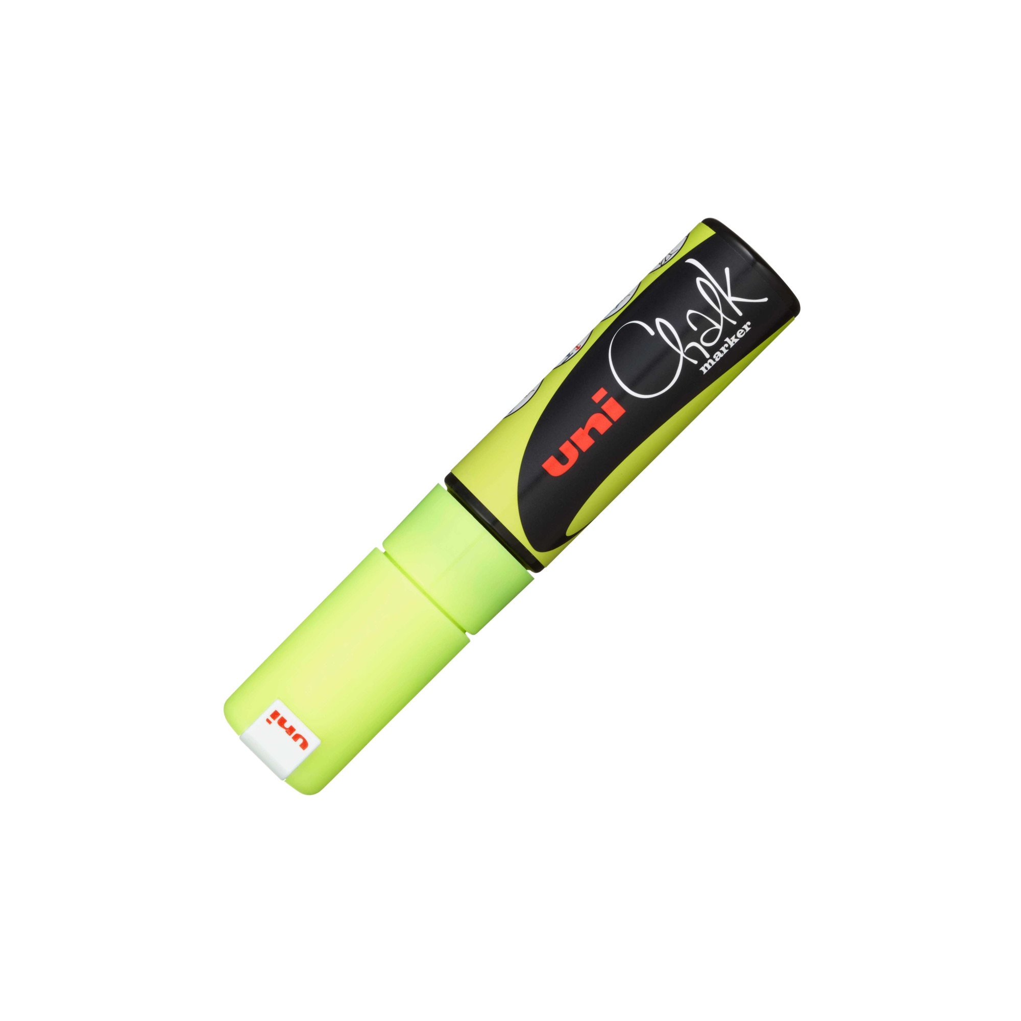 Marker creta UNI Chalk PWE-8 8 mm, galben fluorescent