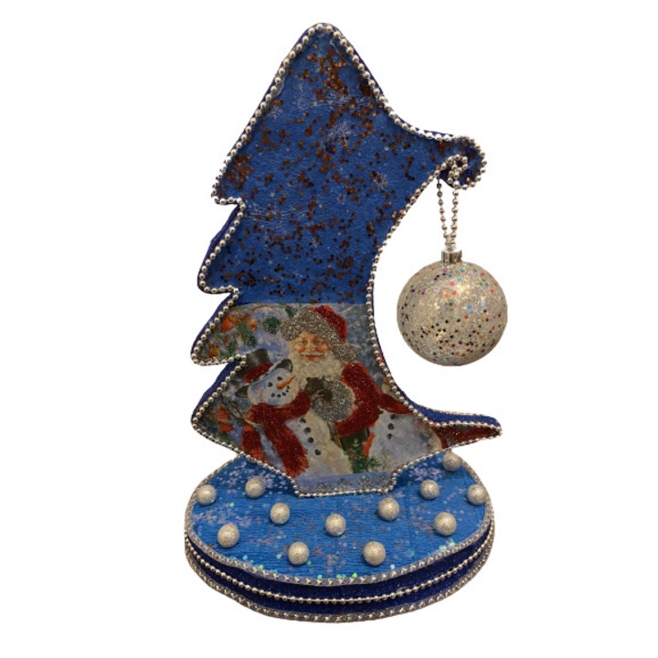 Decoratiune handmade unicat glob Craciun