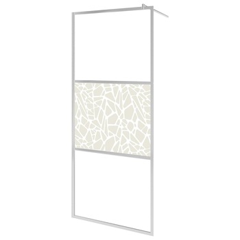 Paravan de dus walk-in cu model piatra, vidaXL, Sticla, 140 x 195 cm, Transparent Paravan de dus walk-in cu model piatra, vidaXL, Sticla, 140 x 195 cm, Transparent