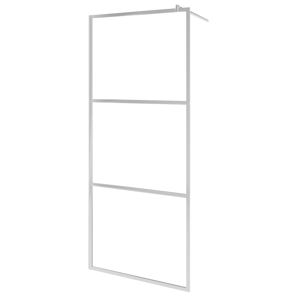 Paravan de dus walk-in cu model mat, vidaXL, 90 x 195 cm, Transparent