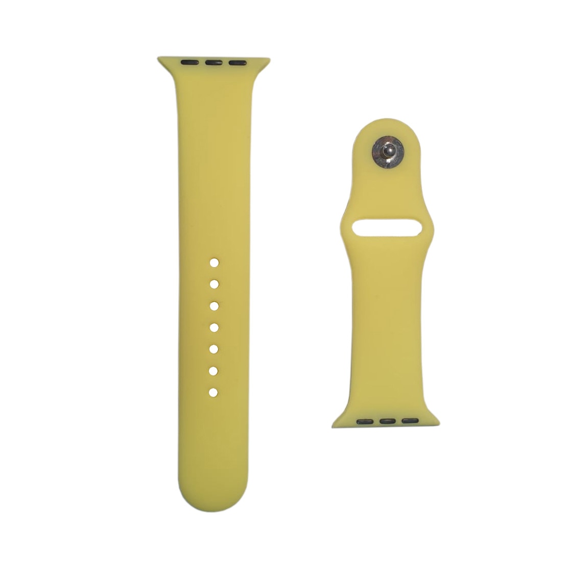 Curea din silicon pentru Apple Watch, compatibil cu dimensiunea 42/44 mm, Galben Pal, BBL1756