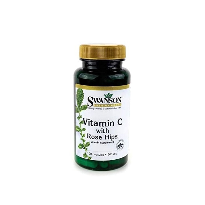 Supliment alimentar Swanson Vitamina C cu extract de macese 500mg, 100 Capsule