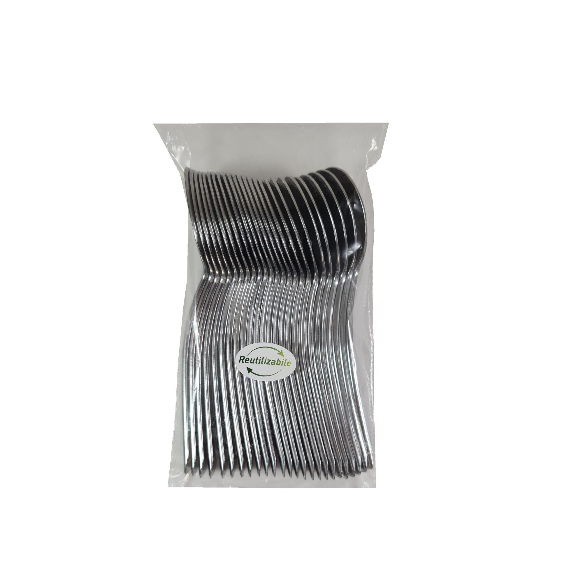 Lingurite metalizate reutilizabile, TableLuxe, 25 buc/set