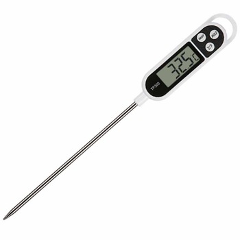 Termometru digital alimentar de insertie cu tija Pufo, afisaj LCD, 3 butoane si oprire automata, interval masurare -50° C - +300° C Termometru digital alimentar de insertie cu tija Pufo, afisaj LCD, 3 butoane si oprire automata, interval masurare -50° C - +300° C