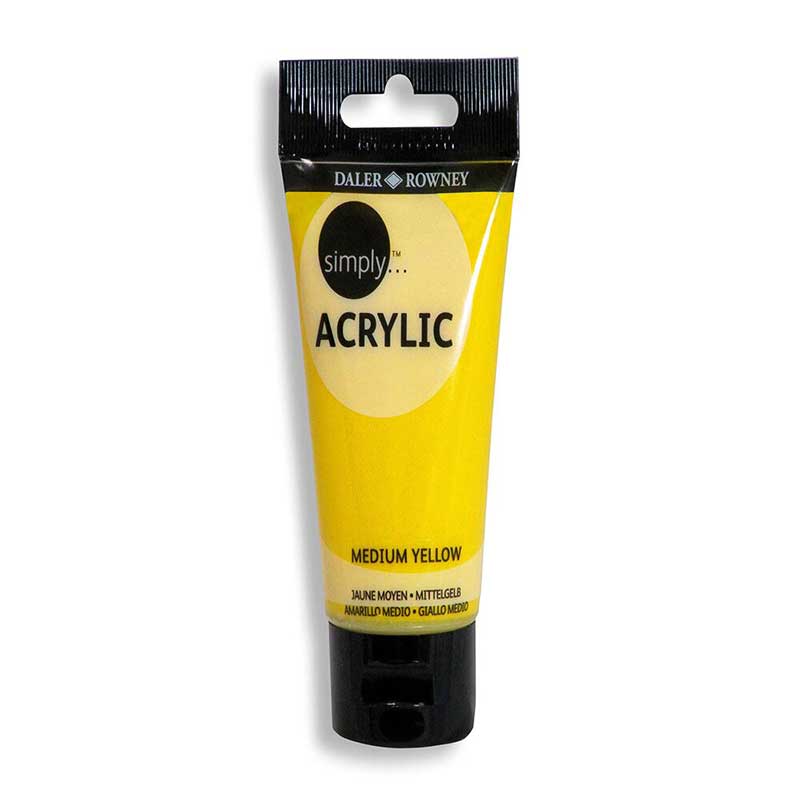Culoare acrilica Simply, 684 - Medium yellow, 250 ml