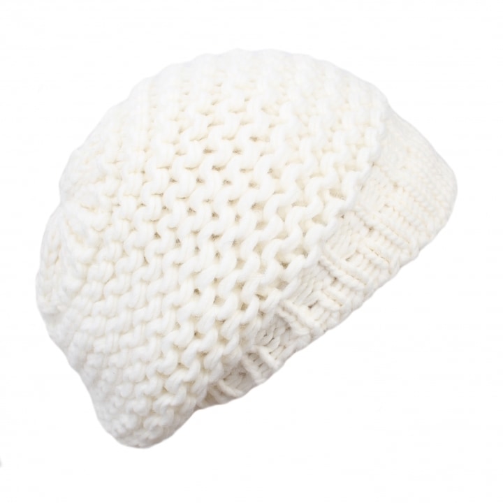 Дамска плетена шапка Raffaello Bettini RB 012/1320M, Бял