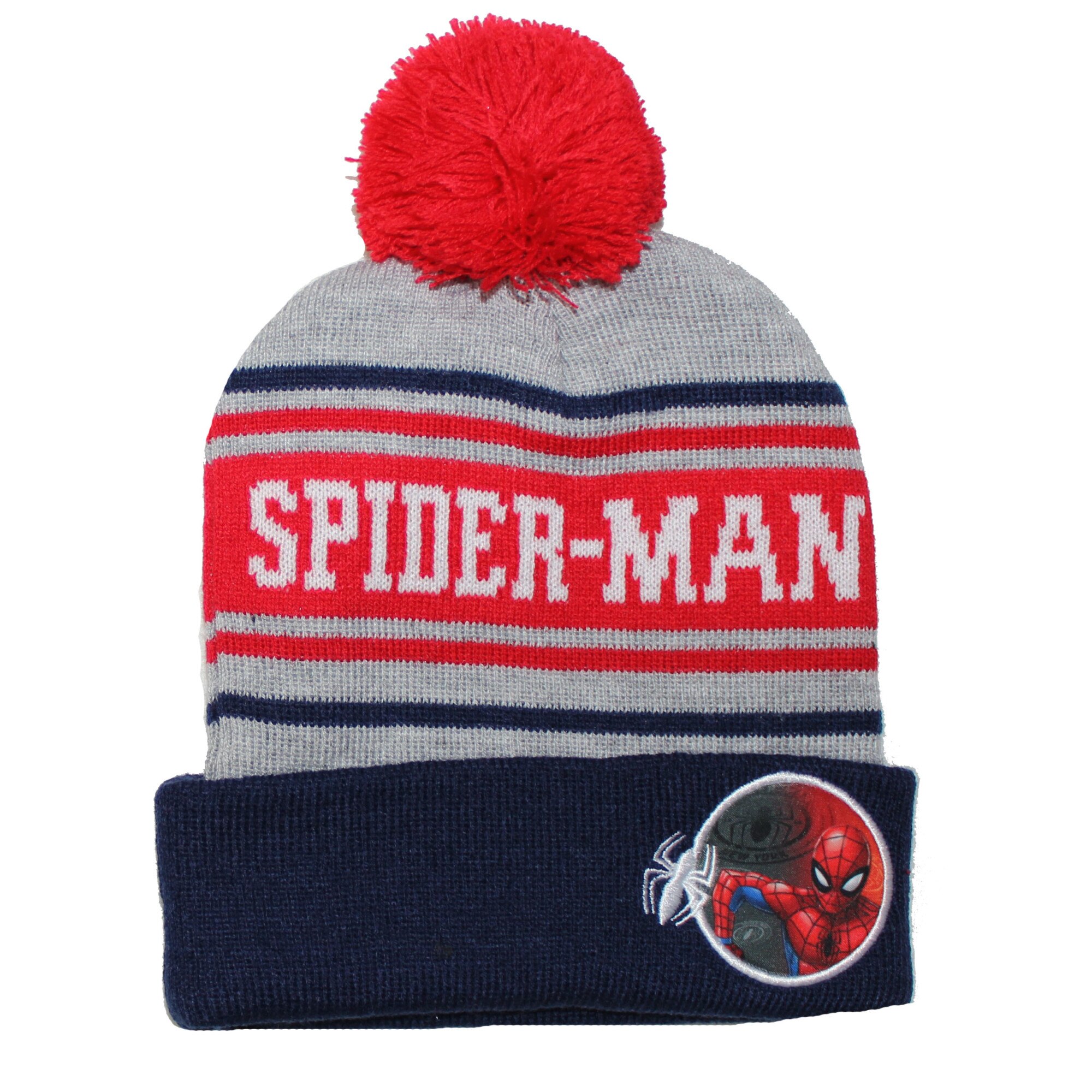 Caciula cu ciucur, Spider-Man, bluemarin cu gri