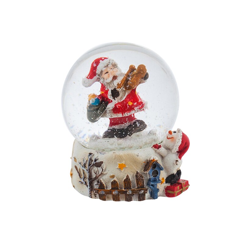 Prespapier Mos Craciun, decor brad, JH120, Rosu