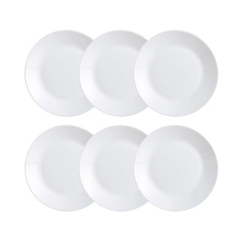 Set 6 Farfurii Opal, Alb Opal 18 cm Set 6 Farfurii Opal, Alb Opal 18 cm