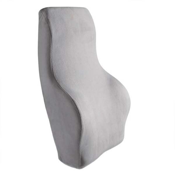 Perna lombara anatomica, Felis, Spuma cu memorie, Cu husa detasabila, 45 x 38 x 11 cm, Gri