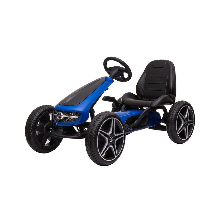 Masinuta GO Kart cu pedale pentru copii de la Mercedes Culoare Albastru