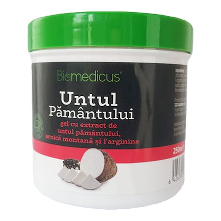 Gel cu extract de untul pamantului, arnica montana si l-arginina, Biomedicus - 250 ml