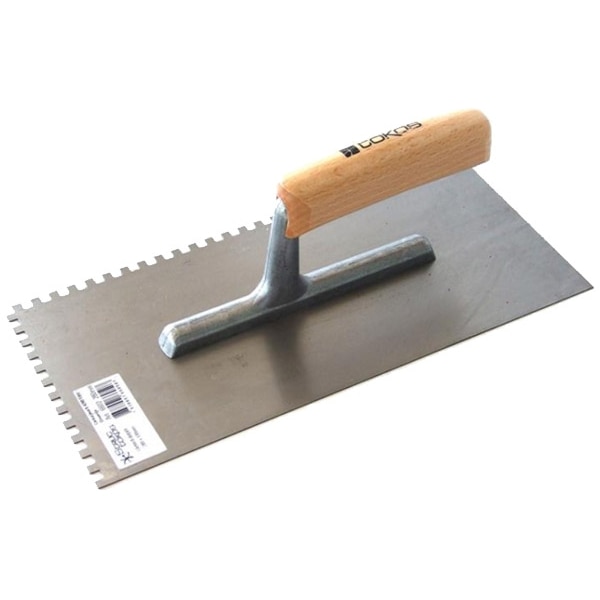 Gletiera cu maner lemn si lama dintata 5x5 mm 280x130 mm Struc