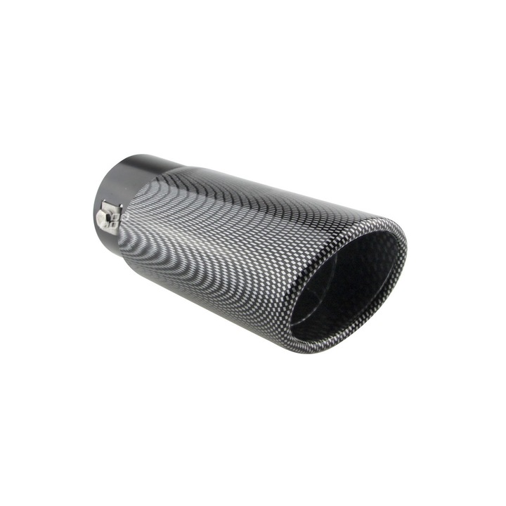 Szén dísz kipufogódobhoz, hangtompítóval, átmérő 37-54 mm, hossz 165 mm