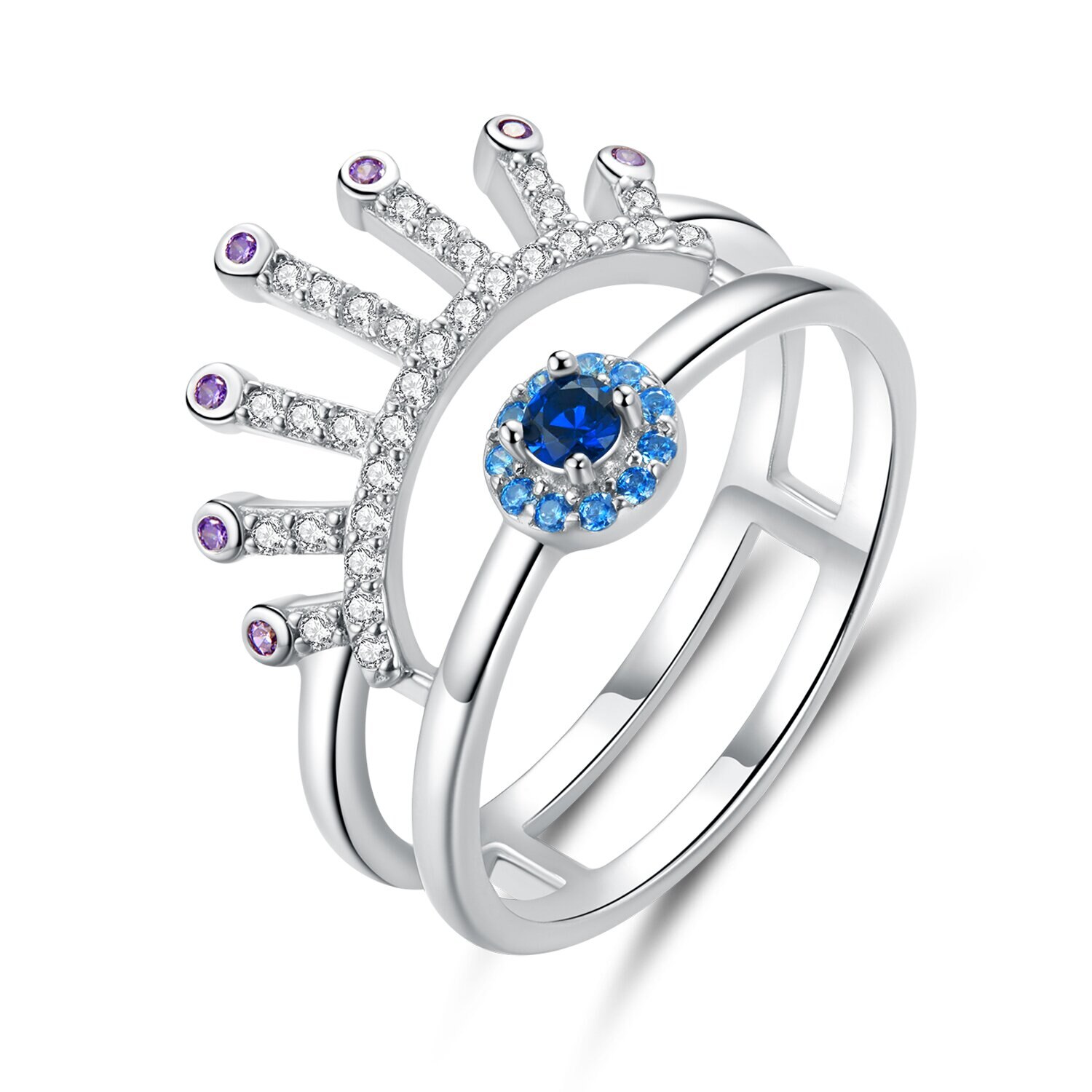 Inel din argint Cocktail Double Ring