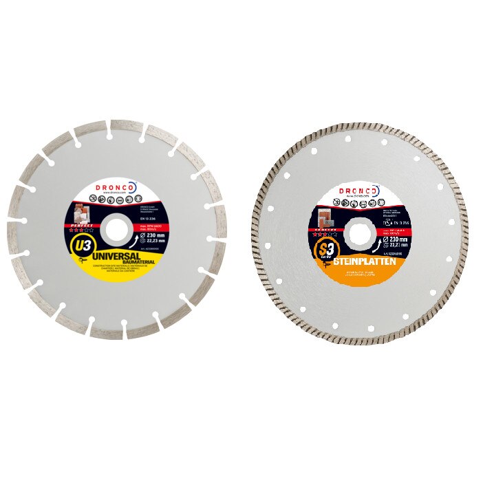 Set 2 discuri DIY diamantate OSBORN, Ø 230, polizor unghiular