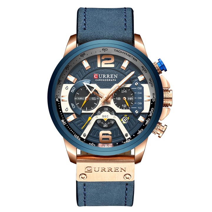Мъжки часовник Curren Chronograph, Син