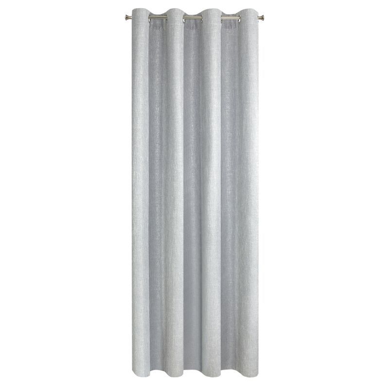 Perdea decorativa gri cu inele metalice, LIV 140x250 cm, Eurofirany Argintiu