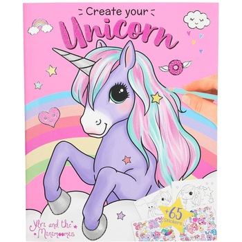 Carte de colorat Create your Unicorn Ylvi, PT10534_1, Depesche Carte de colorat Create your Unicorn Ylvi, PT10534_1, Depesche