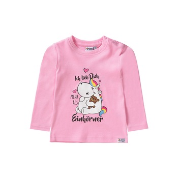 Bluza cu unicorn fete, Pummel, roz, 98 cm, 24-30 luni Bluza cu unicorn fete, Pummel, roz, 98 cm, 24-30 luni