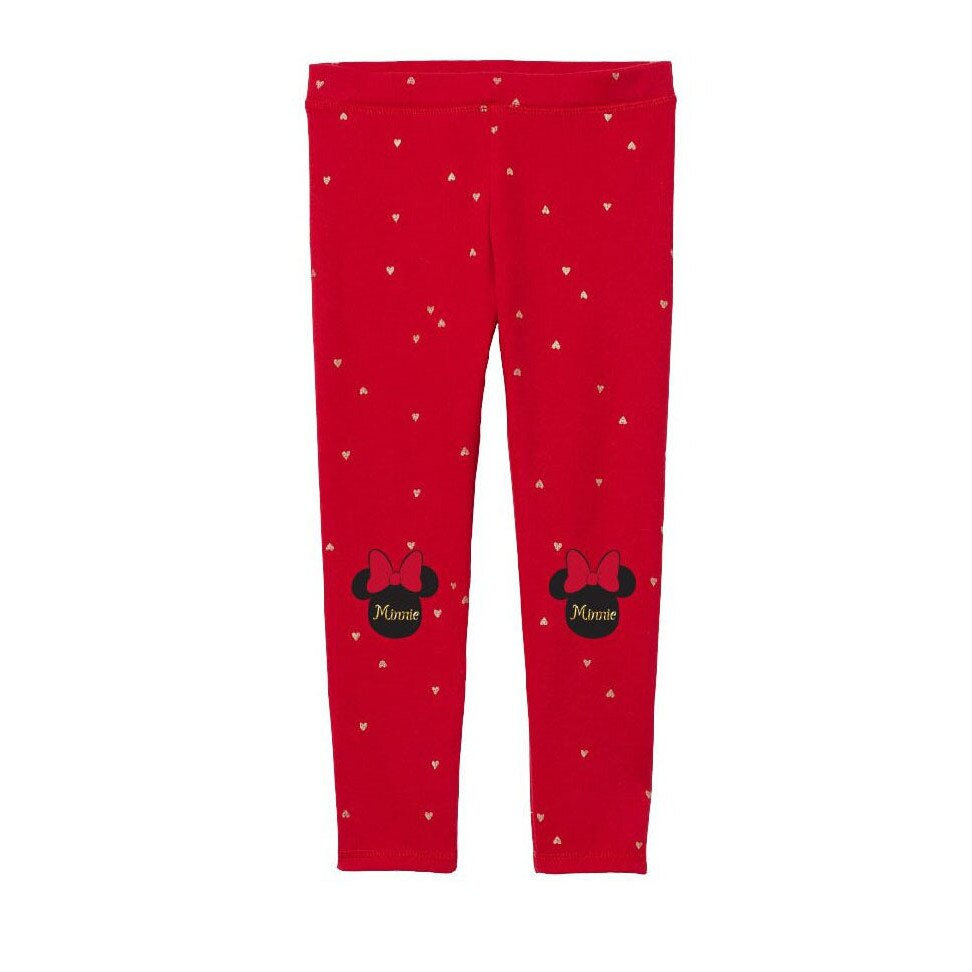 Colanti Minnie Mouse ,rosii cu inimioare aurii