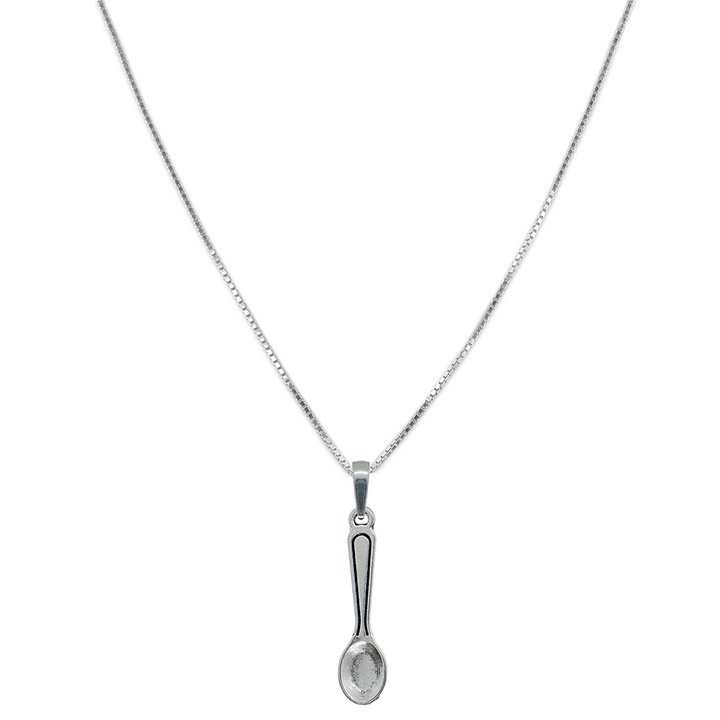 Egyedi ezüst lánc medál Spoon 9334VEN350 Dras 3399, Ezüstszín
