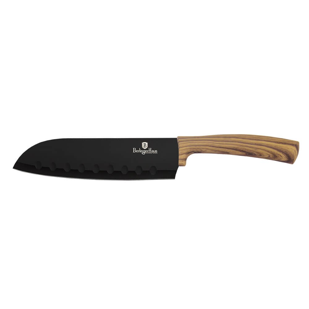 Cutit Santoku 17.5 cm din otel inoxidabil Forest Light Brown Berlinger Haus BH 2318