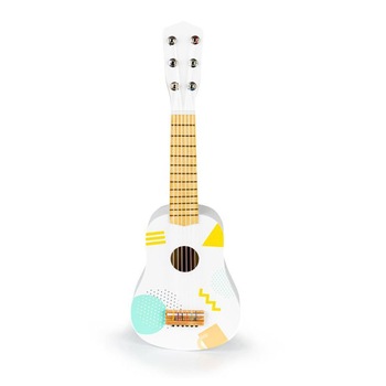 Chitara clasica din lemn pentru copii, cu 6 corzi din nylon, 53cm, alb Chitara clasica din lemn pentru copii, cu 6 corzi din nylon, 53cm, alb