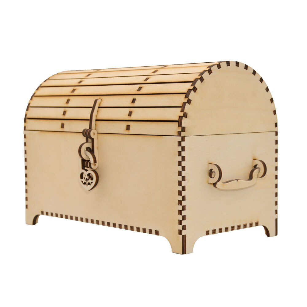 Cufar din lemn pentru trusou botez/amintiri, dimensiuni 31x17x21 cm, lucrat manual blank