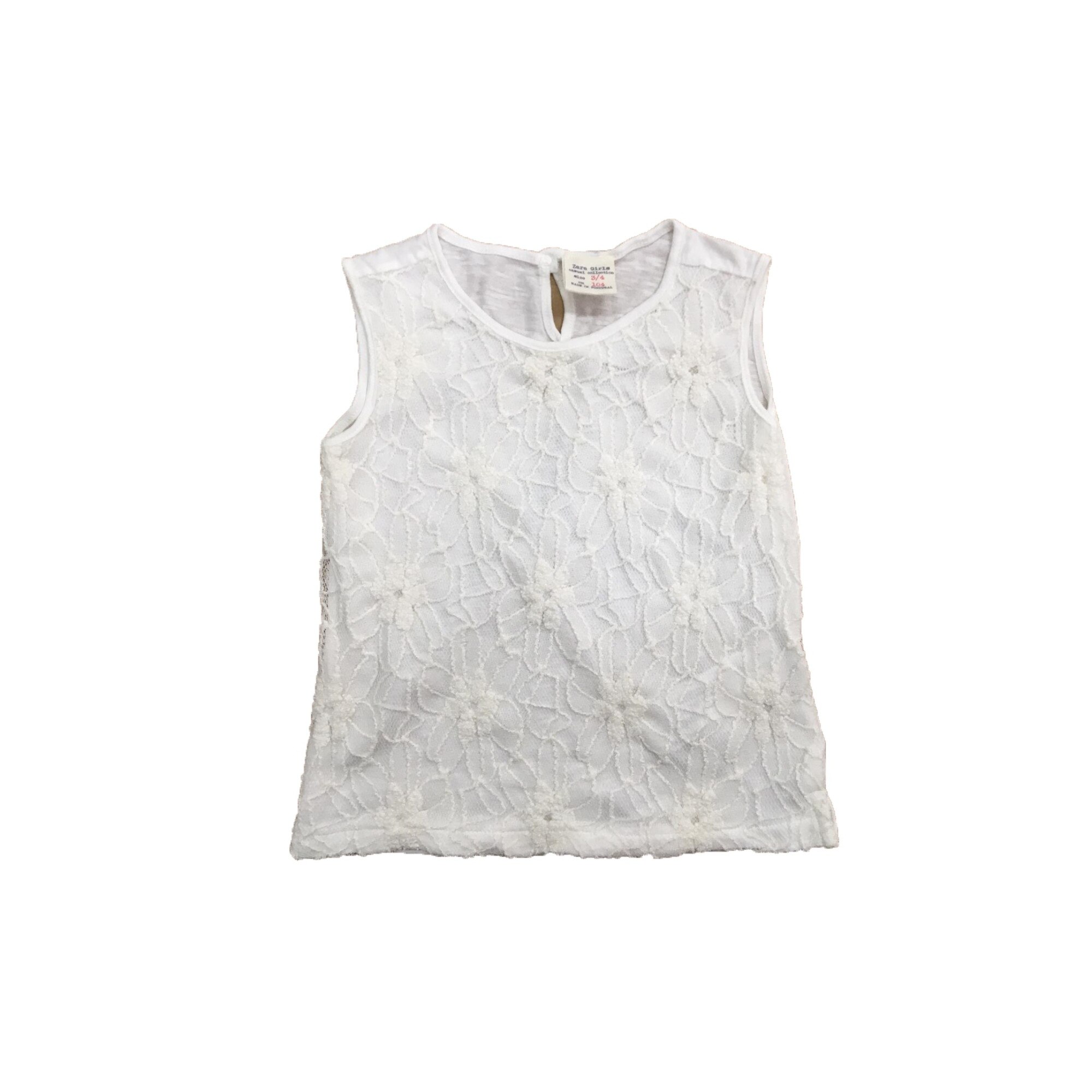 Bluza copii, Zara, Alb fildes, 104 cm