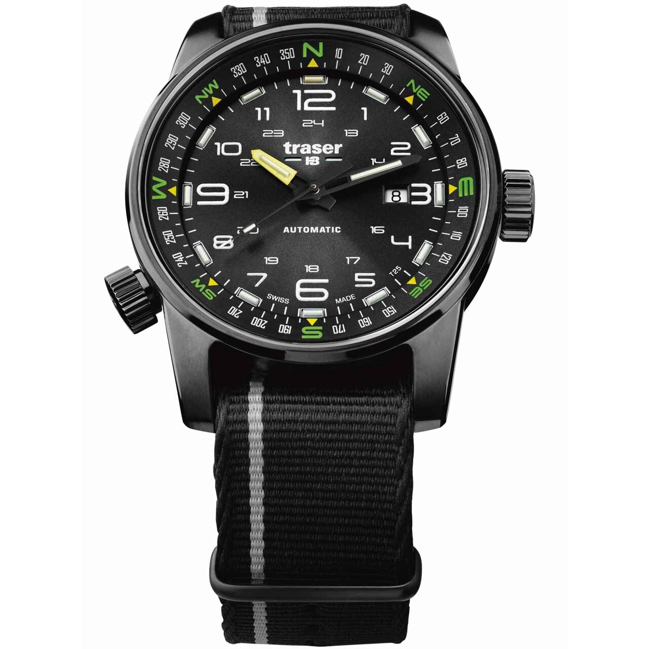 Ceas barbatesc Traser H3 107718 P68 Pathfinder Automatic 46mm, 10ATM, Negru