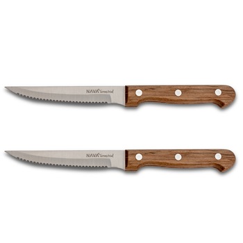 Set 2 cutite pentru friptura cu maner din lemn Terrestrial NAVA NV 058 047 Set 2 cutite pentru friptura cu maner din lemn Terrestrial NAVA NV 058 047