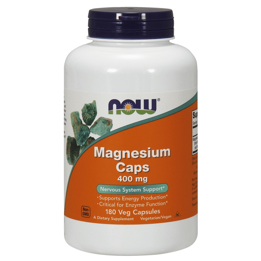 Supliment alimentar Now Foods Capace de magneziu 400mg, 180 Capsule