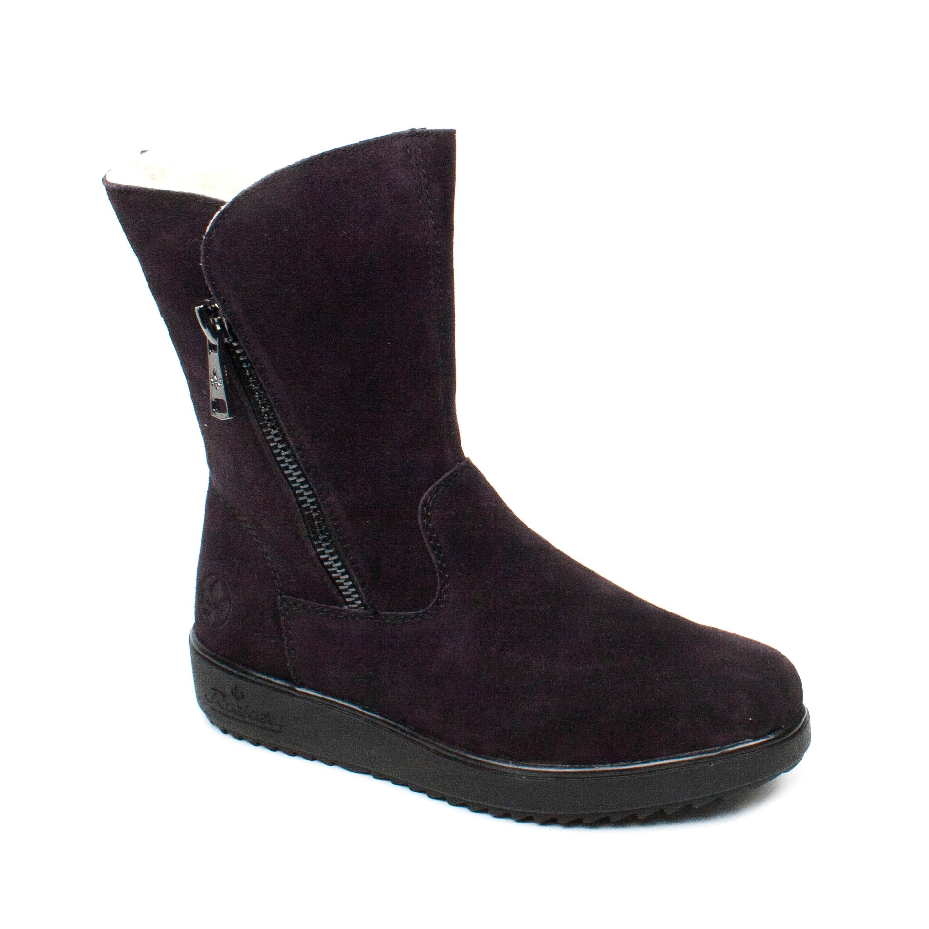 Ghete dama mov velur, Rieker, Mov