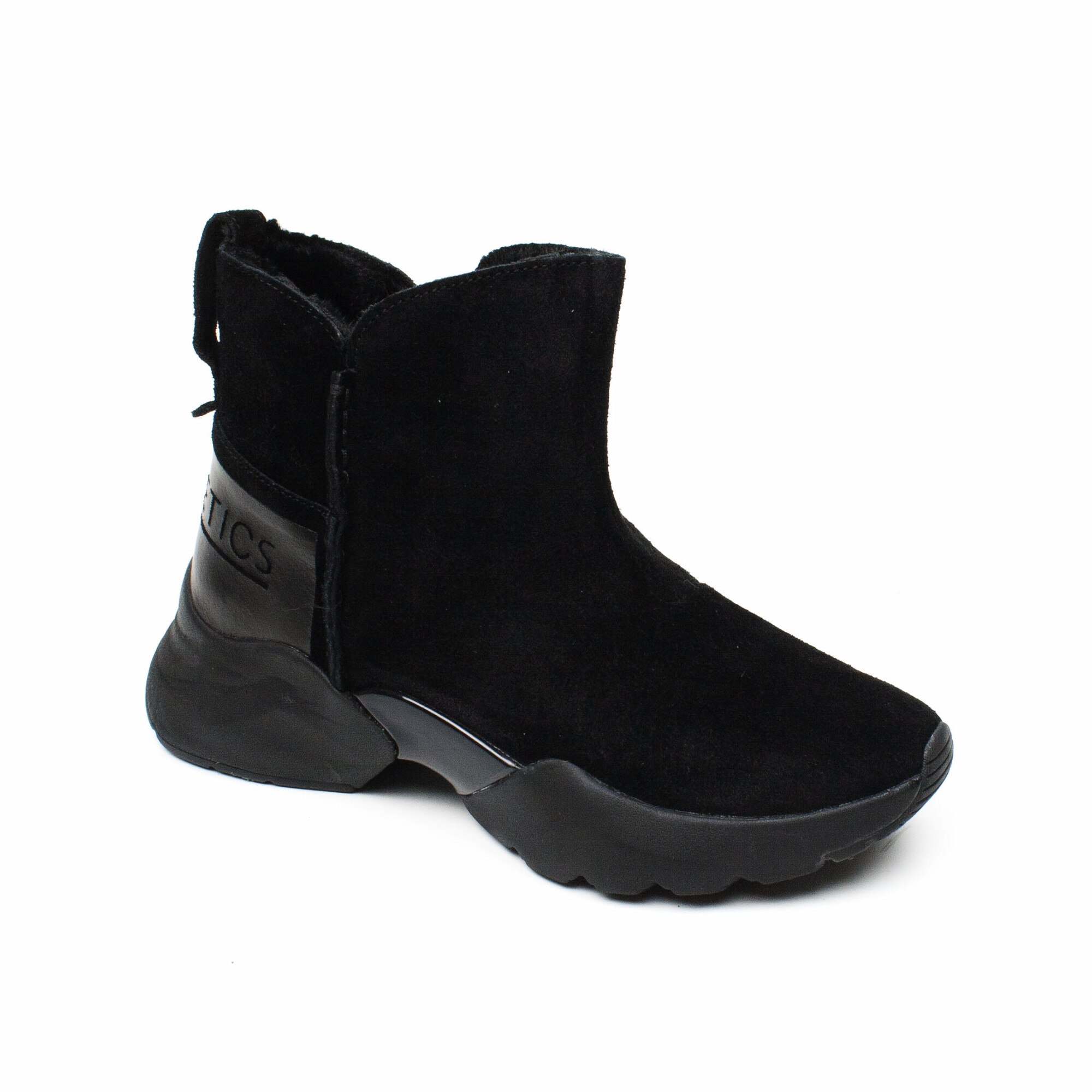 Ghete dama fancy fashletics black negru velur, Tamaris, Negru