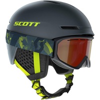 Set schi Scott casca Track + ochelari Fact,Gri/Galben,L