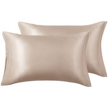 Fata de perna satin pentru ten si par, Casa de Bumbac , set 2 bucati, bej Fata de perna satin pentru ten si par, Casa de Bumbac , set 2 bucati, bej