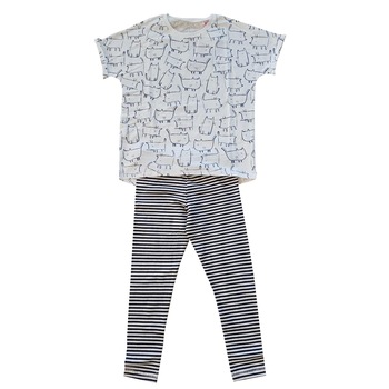 Pijama fete, Next, alb/bleumarin, 128 cm, 7-8 ani Pijama fete, Next, alb/bleumarin, 128 cm, 7-8 ani